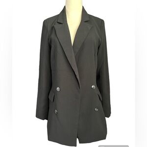 Rachel Zoe Black Blazer Tunic Length Size Small